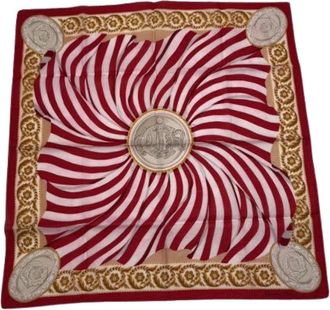 Dior Pre-owned Scarves, female, Red, Size: ONE SIZE Pre-owned Silk Scarf