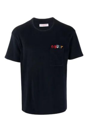 Orlebar Brown Mens Classic Towelling Tee In Night Iris