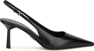 Prada Slingback Puntschoen - Dames - Pumps - Zwart - 37 EU - Leer - Schoenen