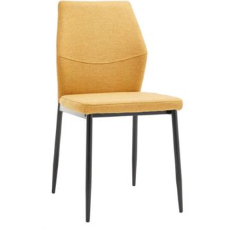 Home Heavenly Home Heavenly - Pack 4 Sillas Nobles Silla Comedor Con Asiento Y Respaldo Acolchado Y Patas Met&aacute;licas, 49x53x87 Cm. Color: Mostaza