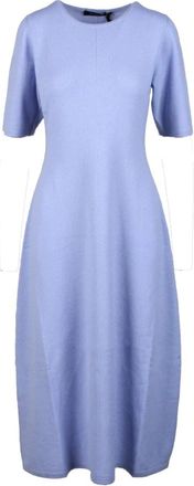 Fabiana Filippi Wol Zijde Kasjmier Jurk - Dames - Casual kleedjes - Paars - 2XS - Wol - Kleedjes