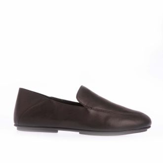 FitFlop Womens Fit Flop Allegro Crush-Back Leather Loafers in Black