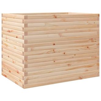 Berkfield Home Garden Planter 90x60x68.5 cm Solid Wood Pine in Light Tan