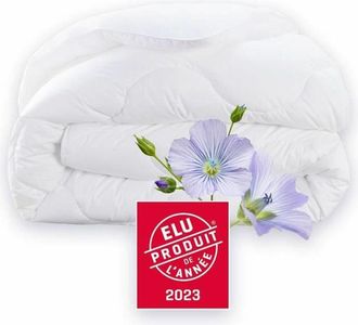 Dodo Dodo - Edred&oacute;n 220x240 Cm Champs De Lin - C&aacute;lido - 450g/m&sup2; - Para 2 Personas - Suave Y C&aacute;lido - Anti&aacute;caros Y Antibacteriano