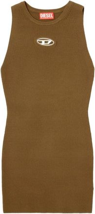 Diesel M-Caddix Mini Jurk - Dames - Korte kleedjes - Bruin - M - Leer - Kleedjes