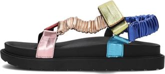 Omoda Schoenen, Dames, Veelkleurig, 38 EU, Trendy Multikleur Sandalen voor Vrouwen