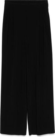Norma Kamali Zwarte hoge taille broek met zakken - Dames - Wijde Broeken - Zwart - S - Broeken