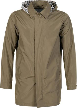 Aquascutum Mens Active Packable Trench Army Green Jacket - Size X-Large