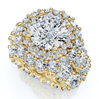Pompeii3 Certified 26Ct Diamond Halo Engagement Ring in 14k Gold Lab Grown