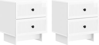 vidaXL Armario De Noche 2 Uds. Brillante 43 X 34,5 X 47,5 Cm Vidaxl