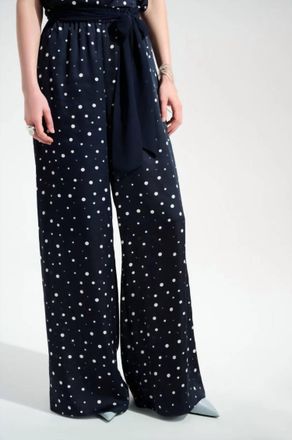 Joseph Ribkoff Wide Leg Abstract Trousers In Vanilla Multi