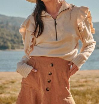 Promesa Carloforte Long Sleeve Sweater In Cream