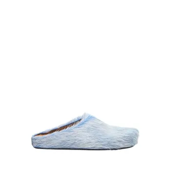 Marni Mules, male, Blue, Size: 12 US Calf Hair Fussbett Sabot Mules