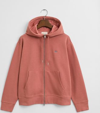 GANT Kapuzensweatjacke »SHIELD ZIP HOODIE« Grafische GANT-Stickerei auf der Brust