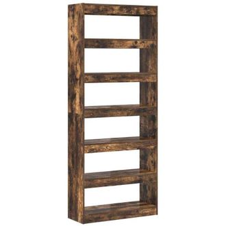 vidaXL Vidaxl - Estanter&iacute;a Roble Ahumado 80 X 30 X 198 Cm Madera Contrachapada