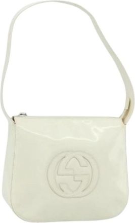 Gucci Pre-owned Shoulder Bags, female, White, Size: ONE SIZE Pre-owned Vintage Shoulder Bag