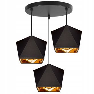 OEM L&aacute;mpara Colgante De Techo Led Con Centro Dorado De Diamante