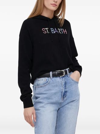 MC2 Saint Barth Hoodie met geborduurd logo - Zwart