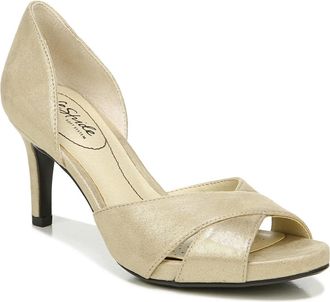 Life Stride Mykonos G1139S1700 Pump Gold Sparkle Stiletto Heel ZAP785
