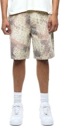 Round Two Armadillo Shell Print Flat Front Cotton Shorts at Nordstrom Rack, Size 32