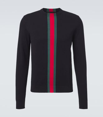 Gucci Web Stripe cotton sweater