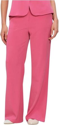 Ydence Dames Broeken Pants Solange - Dames - Wijde Broeken - Roze - M - Polyester - Broeken