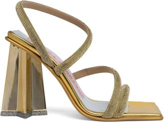 Chiara Ferragni Hoge Hak Sandalen - Dames - Sandalen met hakken - Geel - 36 EU - Polyester - Schoenen
