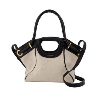 Balmain Handbags, female, Beige, Size: ONE SIZE Small Tote