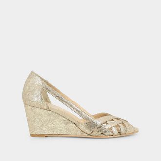 Jonak Leren pumps met sleehak Deyan