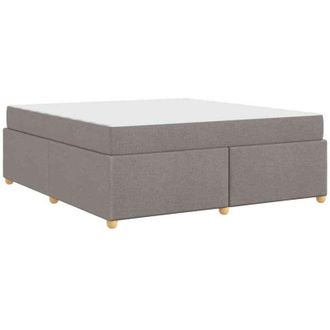 vidaXL Vidaxl - Estructura De Cama Con Colch&oacute;n Taup&eacute; 180 X 200 Cm Tela