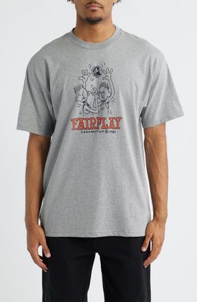 Carhartt Work in Progress Fairplay Short Sleeve Graphic T-Shirt in Grey Heather at Nordstrom, Size Small