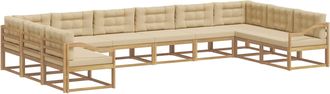 vidaXL Conjunto De Sof&aacute;s De Exterior 10 Uds. Y Beige Vidaxl