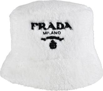 Prada Pre-owned Bob - Heren - Vintage Accessoires - Wit - ONE Size - Polyester - Vintage