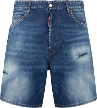 Dsquared2 Logo-patch Denim Shorts