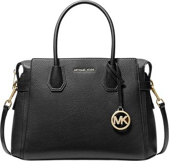Michael Kors Mercer Medium Top Handle Bag - Dames - Tassen - Zwart - Maat: ONE Size Leer