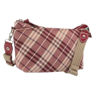 Burberry Pre-owned Vintage Canvas Shoulder Bag - Dames - Pre-owned - Rood - Maat: ONE Size Leer