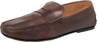 Tod's Tods Brown Leather Penny Slip On Loafers