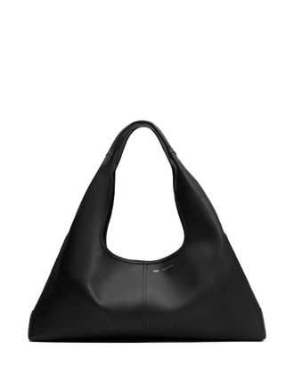 Ami Black Leather Trapezoid Bag