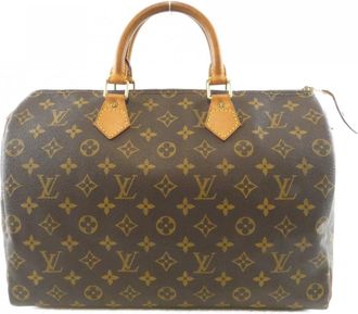 Louis Vuitton Monogram Marron Coated Canvas Boston Bag (Pre-Owned)