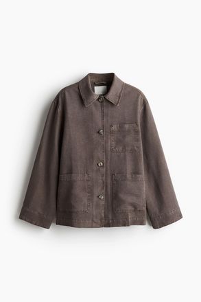 H&M Jacke aus Lyocellmix - Dunkles Graubraun