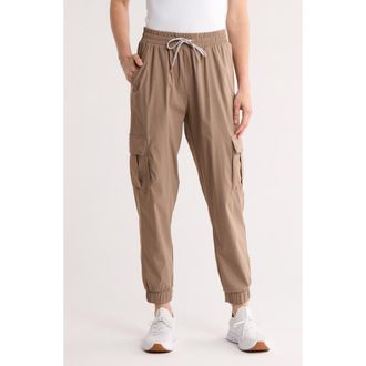 90 Degree by Reflex Aviator Water Resistant Cargo Joggers in Mocha Latte at Nordstrom Rack, Size X-Large