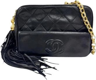 Chanel Pre-owned Vintage Schoudertas - Dames - Vintage Schoudertas - Zwart - ONE Size - Leer - Vintage