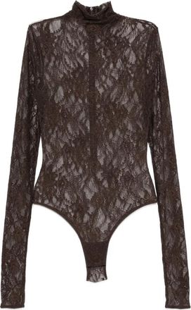 Andamane Ziggy Lace-pattern High-neck Bodysuit