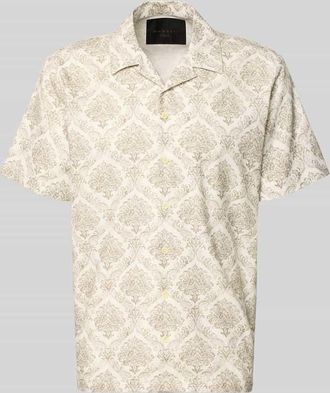 Bugatti Regular Fit Freizeithemd mit Reverskragen in Beige, Gr&ouml;&szlig;e XXL