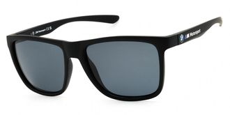 BMW BS0015 Polarized 02D Mens Sunglasses Black Size 57