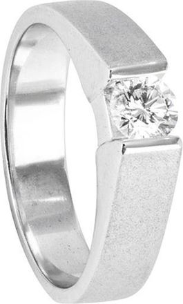 Bespoke 0.47ct Tension Set Diamond White Gold Ring - Size 59