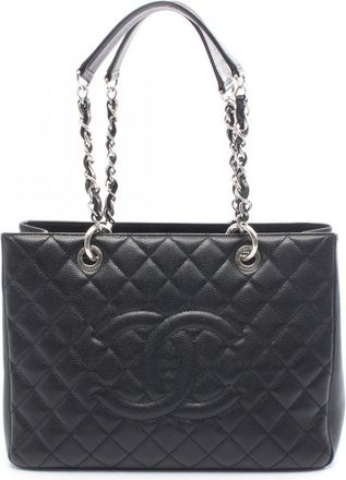 Chanel Black Leather Tote Bag (Pre-Owned)