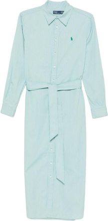 Ralph Lauren Striped Belted Midi Dress