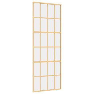 vidaXL Vidaxl - Puerta Corredera Dorada De Vidrio Esg Transparente Y Aluminio