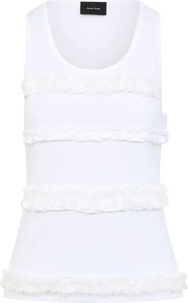 Simone Rocha Top con ruches - Bianco